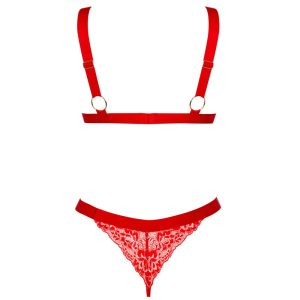 Obsessive Chilisa Set - Verführerisches Dessous-Set aus Spitze rot M/L