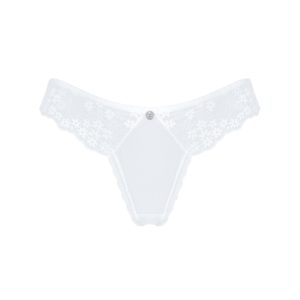 Obsessive String Heavenlly - Brazilian-V-Cut mit Blütenspitze weiß XL/2XL