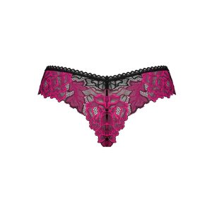 Obsessive Rosenty Panties - Schwarze Spitzen-Panties mit Rosenspitze schwarz XS/S