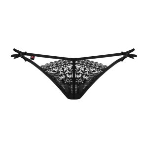 Obsessive Tanga "Sinnliche Spitze & transparentes Netz" schwarz S/M