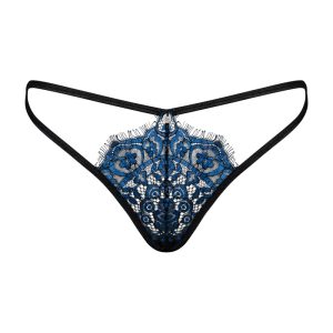 Obsessive Yassmyne Tanga - Verführerische Spitze! blau L/XL