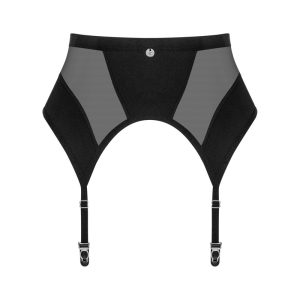 Obsessive Strapsgurt Chic Amoria - Blickdicht & transparent, verstellbare Strumpfhalter schwarz XL/2XL