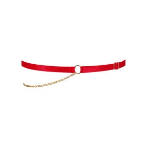 Obsessive Glandez Handfesseln - Filigrane Satin Fesseln rot