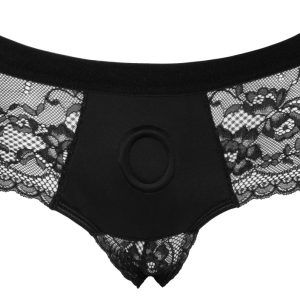 Bad Kitty Strap-on Panty - Blütenspitze, elastisch, komfortabel