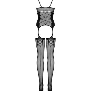 Obsessive Catsuit G313 - Sexy Bodystocking mit frechem Design (90% Polyamid, 10% Elasthan) schwarz S-L