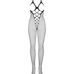 Obsessive Catsuit "Blumenmuster" - Sexy Bodystocking für die Flitterwochen schwarz S-L