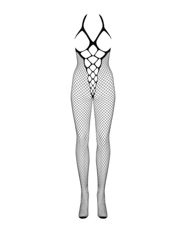 Obsessive Catsuit "Blumenmuster" - Sexy Bodystocking für die Flitterwochen schwarz S-L