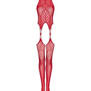 Obsessive Catsuit Flügel-Motive rot S-L