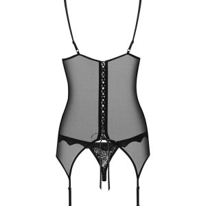 Obsessive Emperita Strapshemd Set schwarz S/M