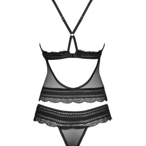 Obsessive Ivannes - Sexy Top & String Set schwarz 2XL/3XL