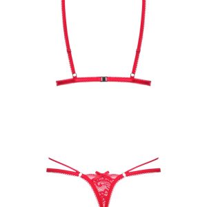 Obsessive Lovlea - Verführerischer Stringbody aus Spitze rot L/XL