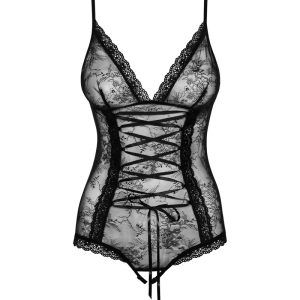 Obsessive Bondage-Style Body ouvert - Harness-Optik schwarz S/M