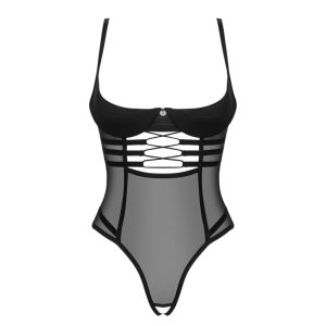 Obsessive Stringbody Roxelia - Ouvert, transparent, verführerisch schwarz XL/2XL