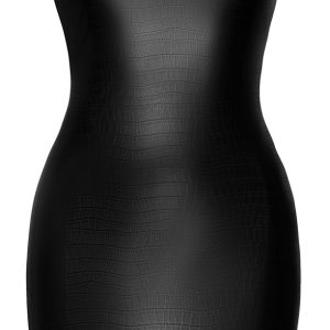 Noir Kroko Tube-Minikleid schwarz L