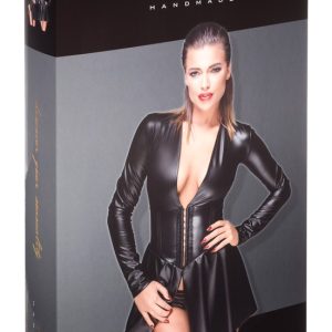 Noir Kroko Tube-Minikleid schwarz S