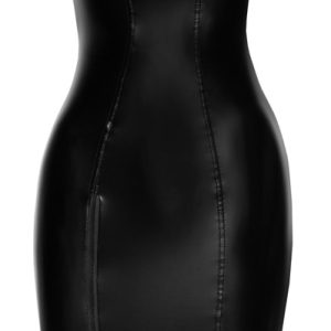 Noir Verführerisches Powerwetlook Kleid schwarz M