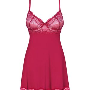 Obsessive Verführerisches Babydoll mit String rot S/M