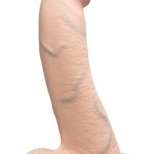 b-Vibe Naturdildo 9" Curvy - Lebensecht & Biegsam hautfarben hell