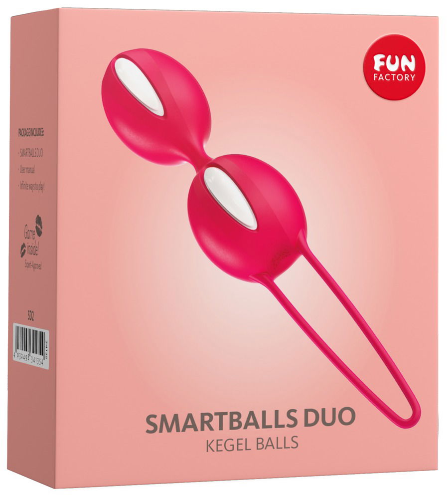 Fun Factory SMARTBALLS DUO Beckenbodentrainer - Konisch zulaufendes Liebeskugel-Duo 10 cm - Made in Germany