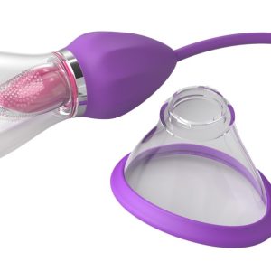 Fantasy For Her Ultimate Pleasure Max - Intim-Saugschale mit Leckzunge, Vibrator & Pumpschlauch