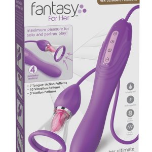 Fantasy For Her Ultimate Pleasure Max - Intim-Saugschale mit Leckzunge, Vibrator & Pumpschlauch