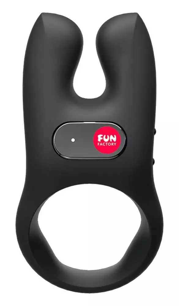 Vibro-Penisring "Powerplay Plus" mit Klitoris-Stimulatoren, schwarz