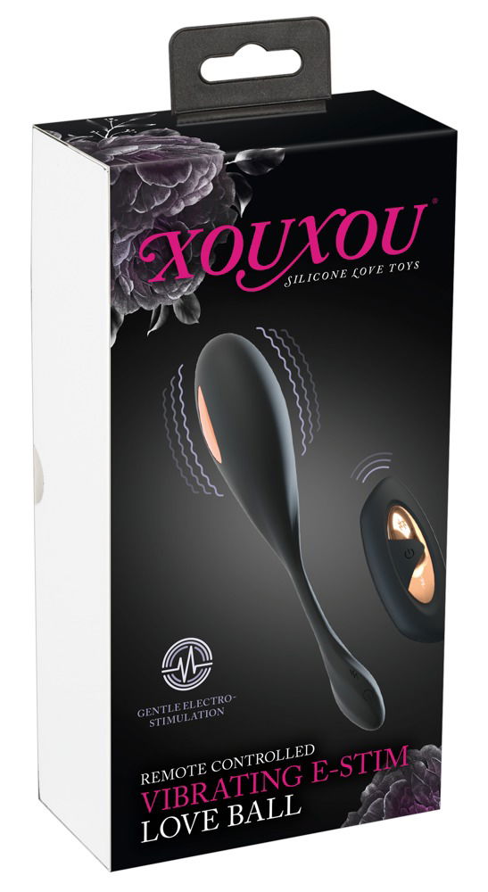 XouXou Luxury RC Vibrating E-Stim Love Ball, Silikon-Plug, 10 Modi, USB-Wiederaufladbar, 18,6 cm