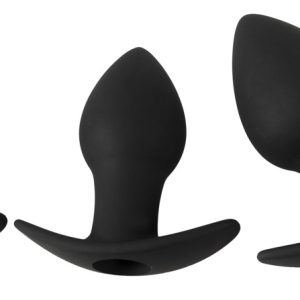 Black Velvets Analplug Set mit Vibrobullet - 3er Pack