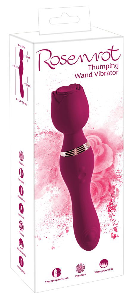 Rosenrot Thumping Wand Vibrator - Klopfmassager und G-Punkt Vibrator