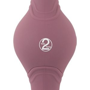 You2Toys Turbo Shaker Double Lover, Doppelvibrator, Silikon, Schwarz/Rosa, USB-wiederaufladbar