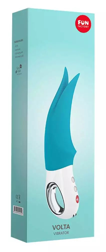 Fun Factory Vibrator VOLTA - kraftvoller Klitorisstimulator mit 6 Vibrationsrhythmen, wasserdicht, wiederaufladbar (Schwarz)