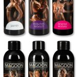 Magoon Massage-Öle Sparpaket - 6 Topseller mit Vanille, Jasmin, Indischem Liebesöl, Love Fantasy, Oriental Ecstasy und Spanische Fliege (je 200ml)