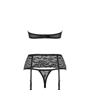 Obsessive 838-SEG-1 Spitzen-Trio Set - Schwarz