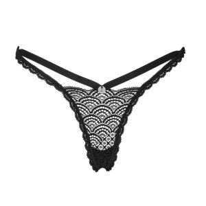 Obsessive Black Lace String Chemeris - Größe S, Schwarz