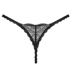 Obsessive Black Lace String Chemeris - Größe S, Schwarz