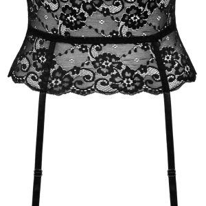 Cottelli LINGERIE Spitzen-Strapsgurt, schwarz, 16 cm