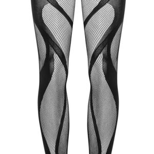 Obsessive Ouvert Strumpfhose S336 - Schwarz, Cut-outs, Netzstoff