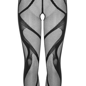 Obsessive Catsuit ouvert G336 - Schwarz, hohe Taille