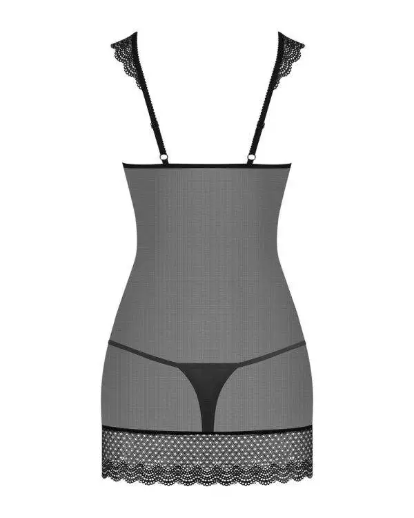 Dresscode Verführung Chemise Set, Schwarz