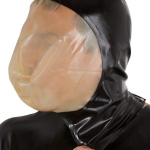 Latex Vakuum-Maske mit erweitertem Gesichtsfeld