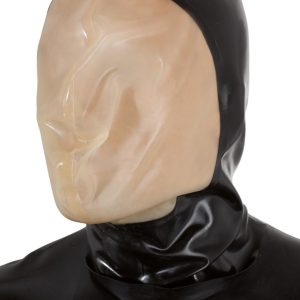 Latex Vakuum-Maske mit erweitertem Gesichtsfeld