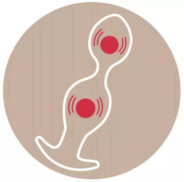 Magical Sensation Analkette, 2 unterschiedlich große Kugeln, anale Stimulation, ergonomischer Griff, Silikon, ABS, 12,5 cm, Ø Kugel 3,2 cm & 3,6 cm, 90 g Magical Sensation Analkette, 2 unterschiedlich große Kugeln, anale Stimulation, ergonomischer Griff, Silikon, ABS, 12,5 cm, Ø Kugel 3,2 cm & 3,6 cm, 90 g