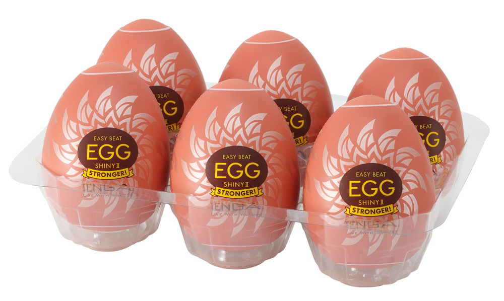 Tenga Masturbator Egg Shiny II Stronger - 6er Pack