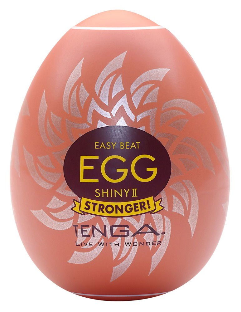 Tenga Masturbator Egg Shiny II Stronger, 7 cm, schwarz