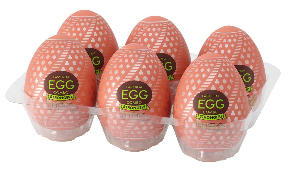 Tenga One-Time Masturbator Egg Combo Stronger - 6 Stück Packung