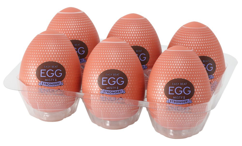 Tenga Egg Misty II Stronger - Masturbator 6er Pack in Klarsicht-Box