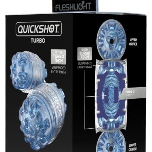 Fleshlight Quickshot Turbo - Transparenter Masturbator mit Turbo Tech Struktur