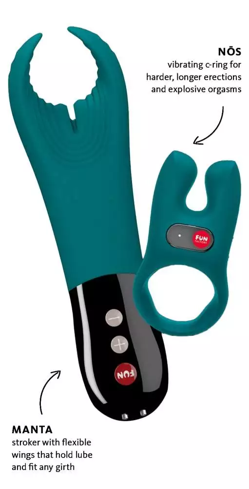 Fun Factory Orgasm Power Set - Manta & Nos - Penisvibrator und Vibro-Penisring