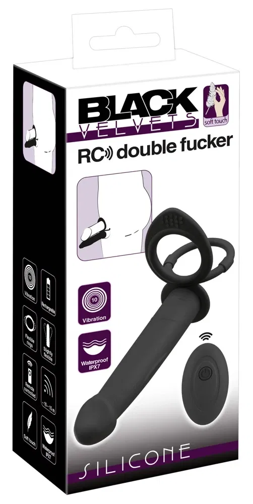 Black Velvets RC double fucker - Analvibrator mit Fernbedienung