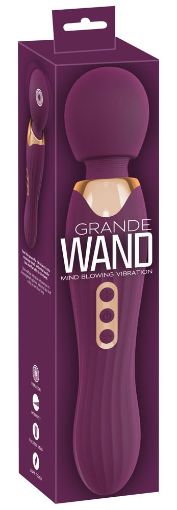 You2Toys Grande Wand Massagestab - Extra starke Vibration, 5 Modi, 7 Intensitäten - Trendfarbe und Rillendesign